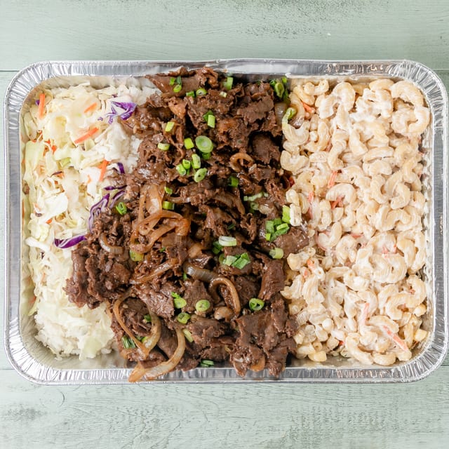 Hawaiian Bento Buffet Tray.